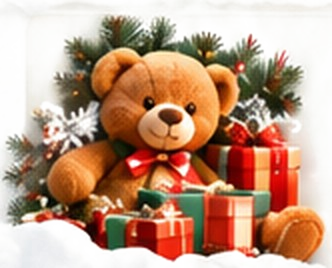 Ours en peluche et cadeaux