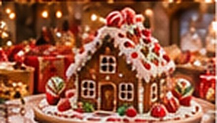 Une maison en pain d'épices décorée de glaçage