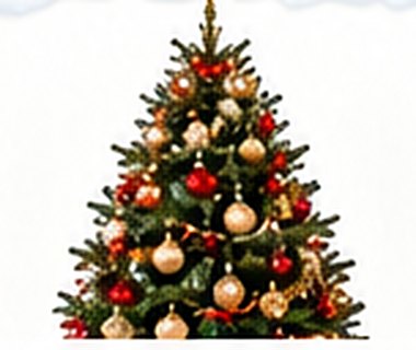 Sapin de luxe décoré de boules rouges et dorées