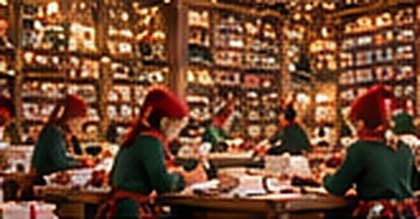 Les lutins au travail dans la salle des lettres