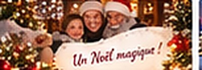 Carte Un Noël magique avec une famille