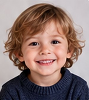 Exemple de photo : un petit garçon souriant
