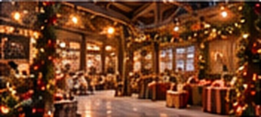 La grande salle de l’écurie décorée pour Noël