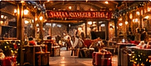 Les rennes dans leurs stalles sous l’enseigne Santa’s Reindeer Stable