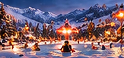 Le bassin extérieur face aux montagnes