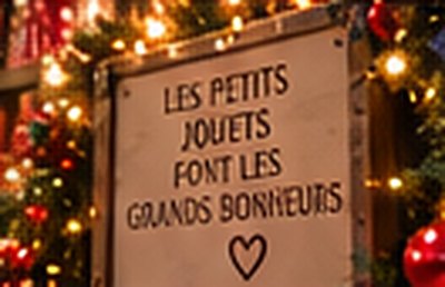 Panneau « Les petits jouets font les grands bonheurs »