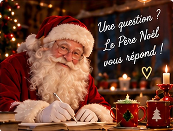 Le Père Noël écrit à son bureau : Une question ? Le Père Noël vous répond !