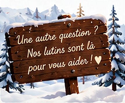 Panneau en bois : Une autre question ? Nos lutins sont là pour vous aider !