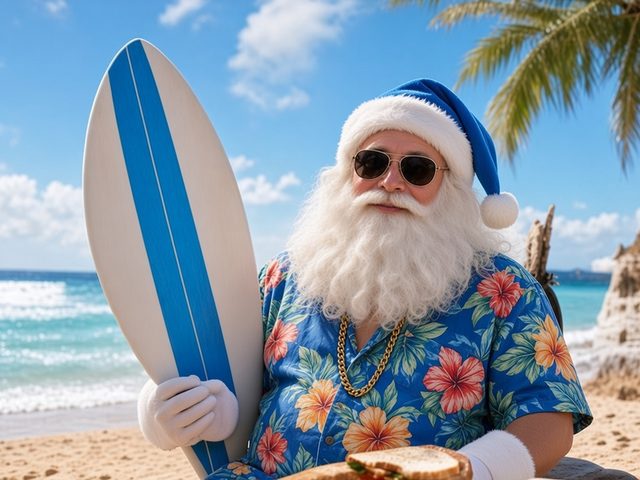 Le Père Noël en juillet