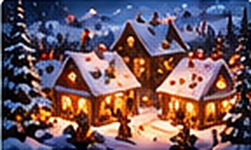 Le village du Père Noël enneigé, en puzzle