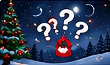 Points d’interrogation au-dessus d’un paysage de Noël