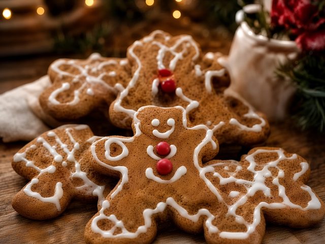 Biscuits de Noël en forme de bonhomme en pain d’épices