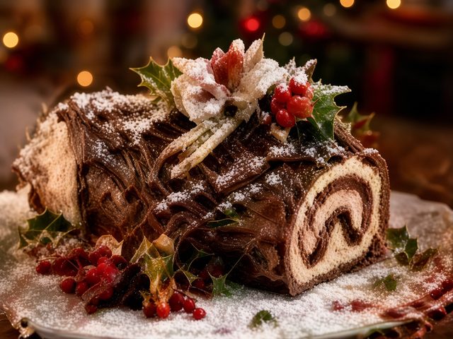 Bûche de Noël au chocolat
