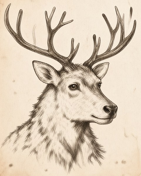 Croquis d’un renne