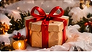 Un cadeau avec un ruban rouge