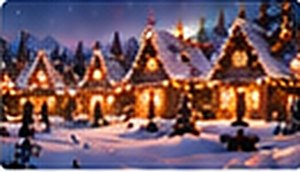 Le village du Père Noël illuminé