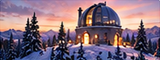 L’observatoire au coucher du soleil
