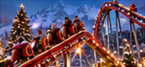 Les montagnes russes dans la neige