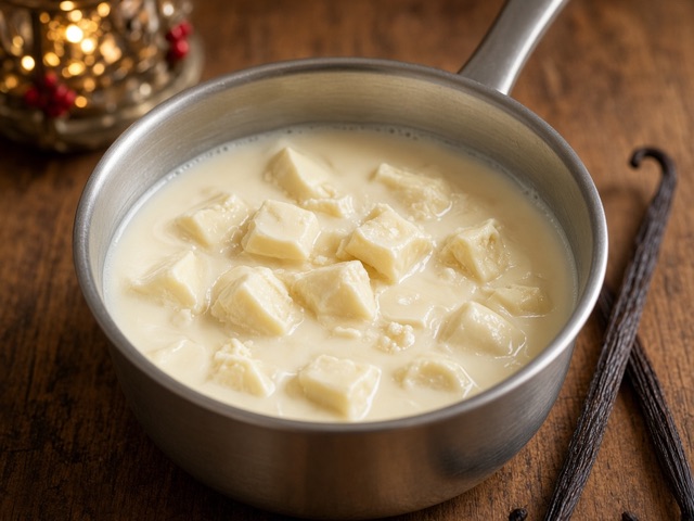 Fondre, Chocolat blanc à la vanille