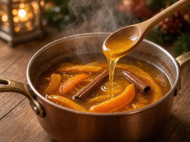 Miel, Infusion orange-cannelle