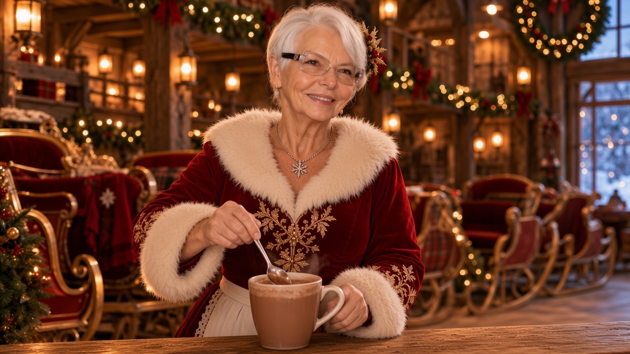 Chocolat chaud noisette, préparé par la Mère Noël
