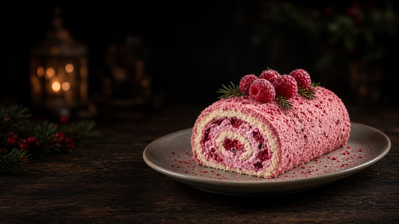 Bûche aux fruits rouges