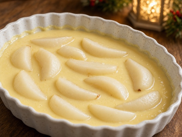 Verser, Clafoutis aux poires