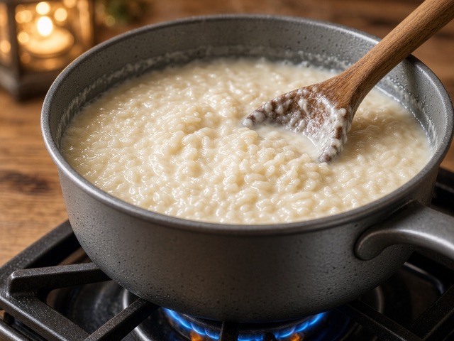 Cuire, Riz au lait à la cannelle