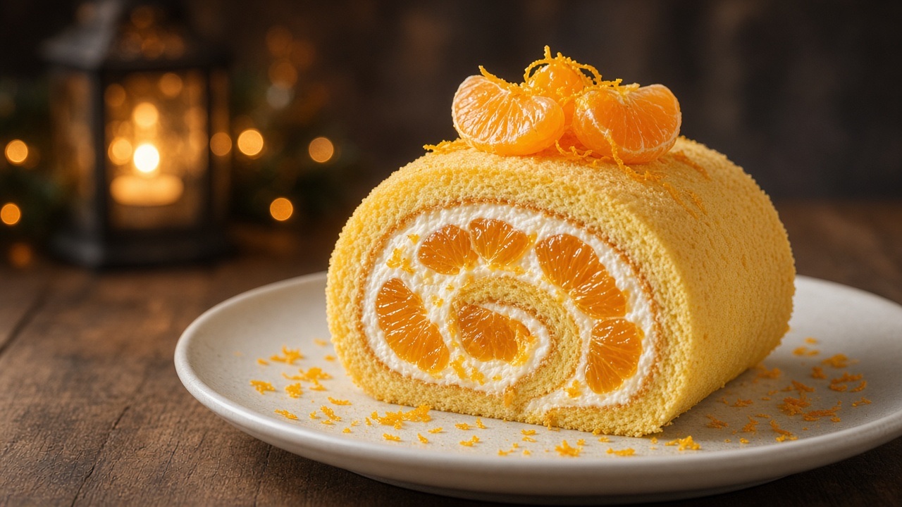Roulé à l'orange et à la clémentine