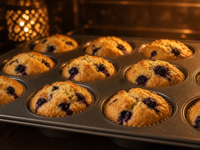 Cuire, Muffins aux myrtilles