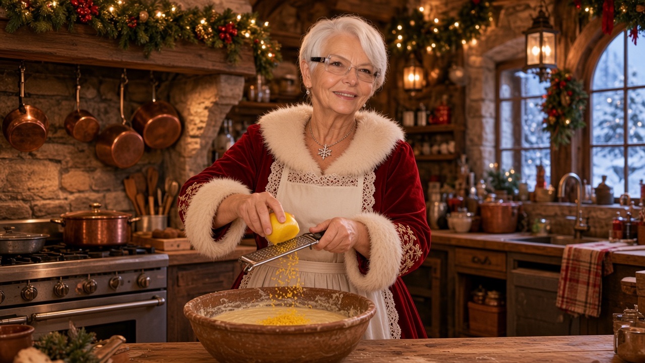 Cake au citron, préparé par la Mère Noël