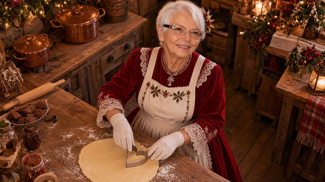 Biscuits cœurs, préparé par la Mère Noël