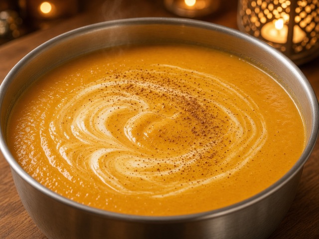Mixer, Velouté de potimarron aux châtaignes
