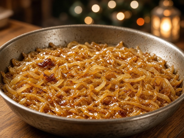 Caraméliser, Soupe à l'oignon gratinée