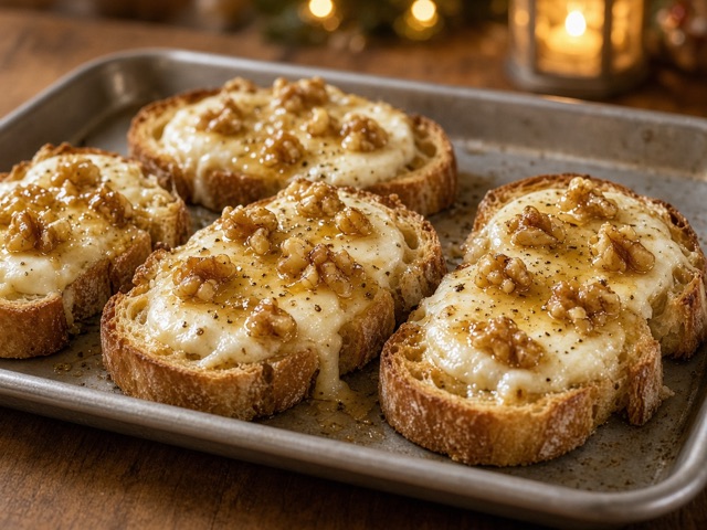 Passer au four, Tartines de chèvre au miel