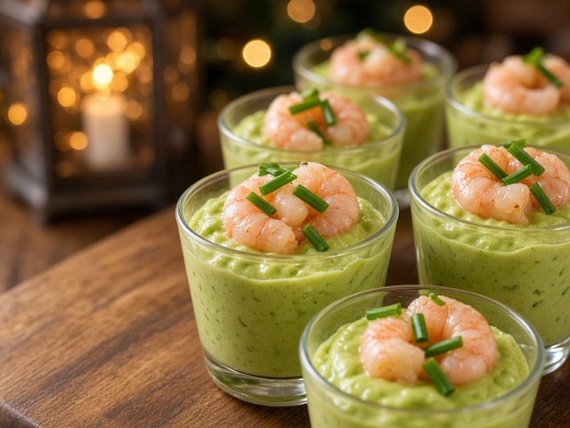 Ajouter, Verrines avocat et crevettes