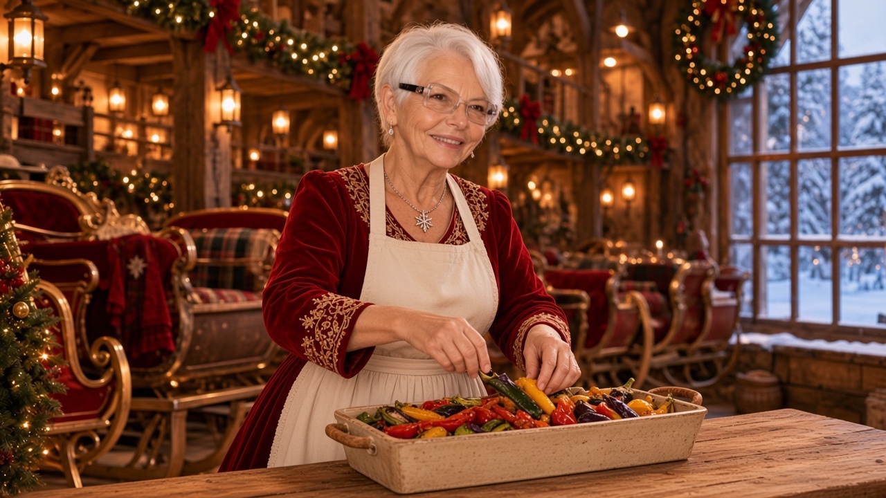 Terrine de légumes rôtis, préparé par la Mère Noël