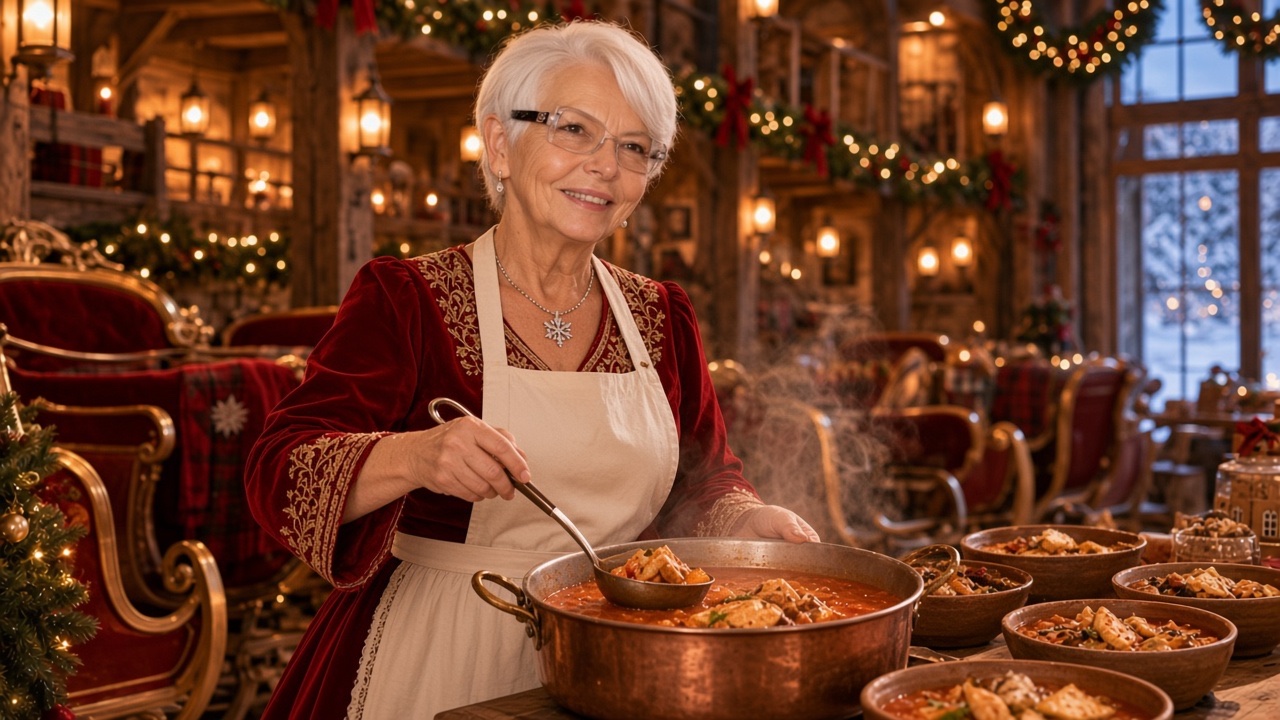Soupe de poisson du village, préparé par la Mère Noël