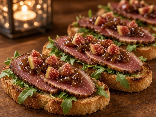 Ajouter, Toasts au magret fumé