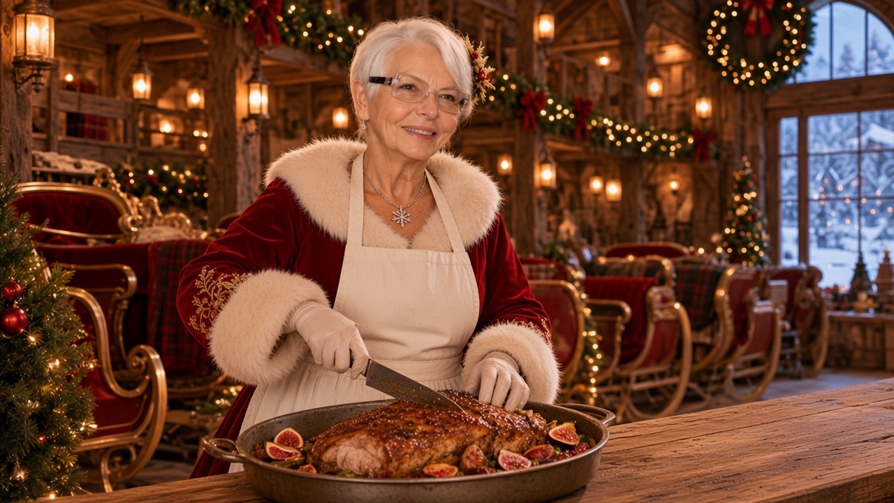 Filet mignon aux figues, préparé par la Mère Noël
