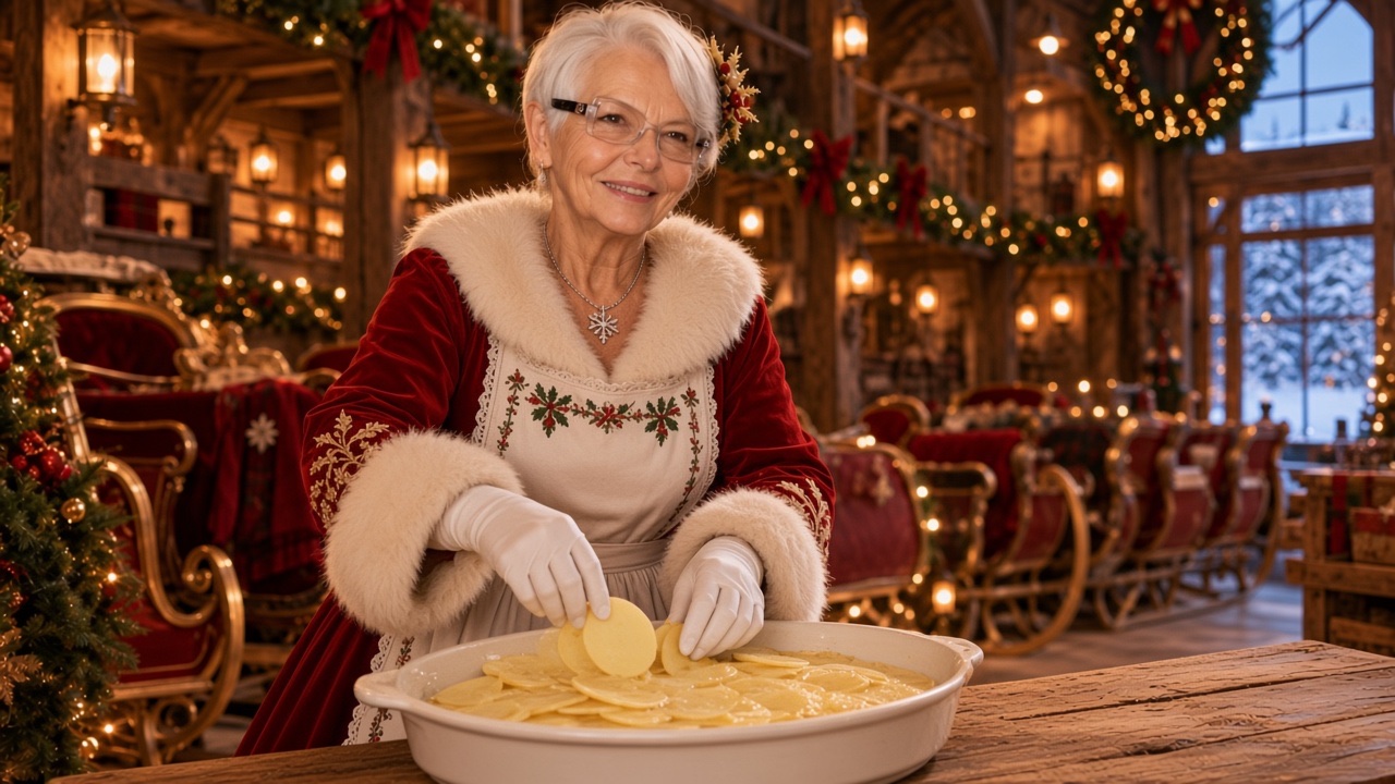 Gratin dauphinois, préparé par la Mère Noël