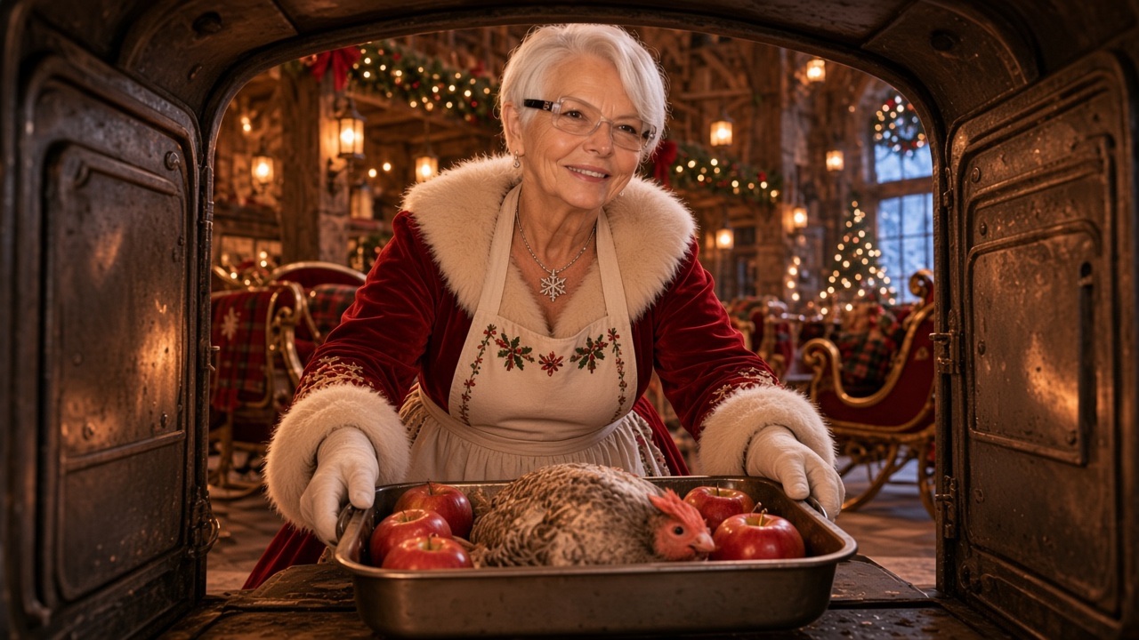 Pintade aux pommes, préparé par la Mère Noël