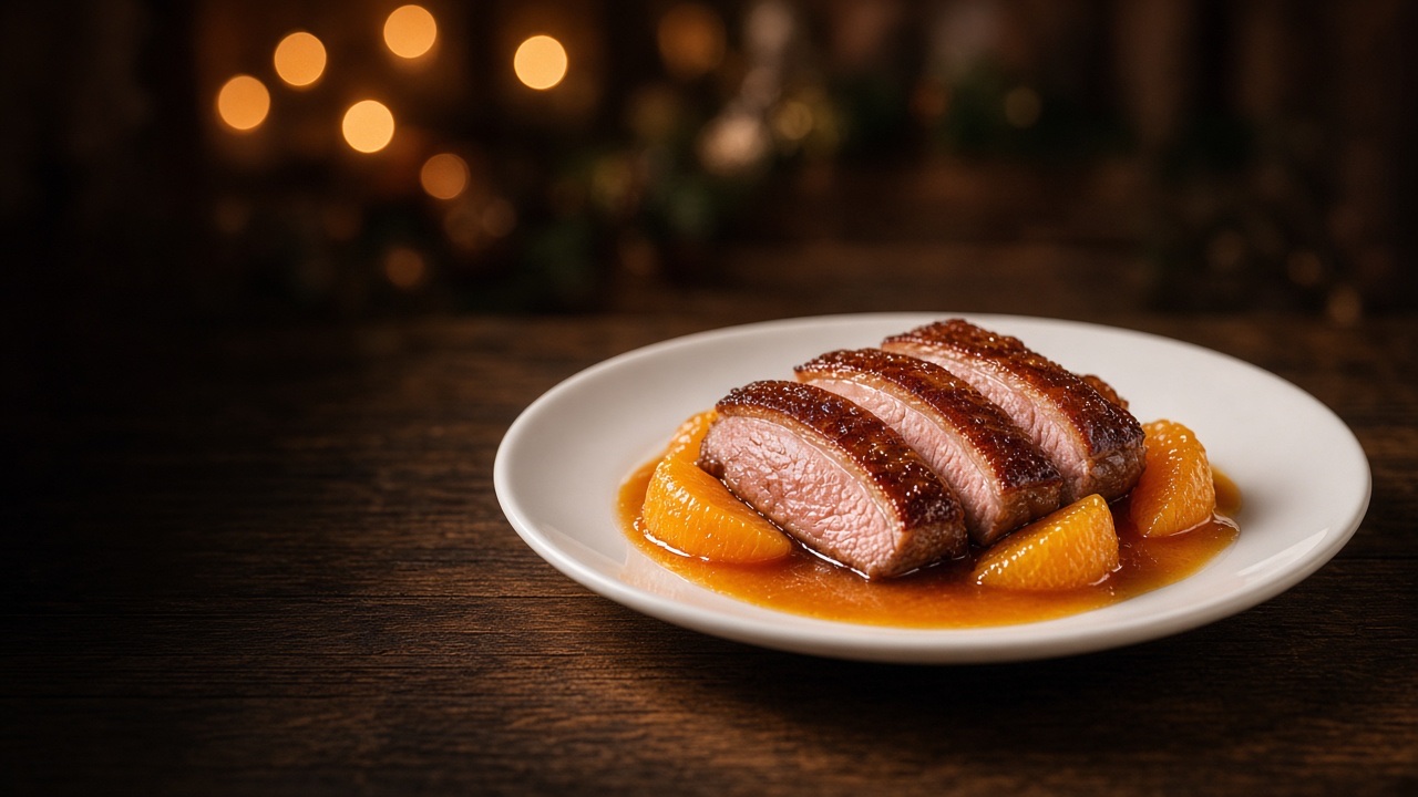 Magret de canard à l'orange