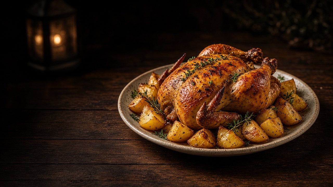Poulet rôti aux herbes