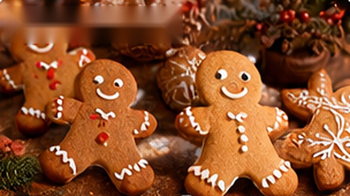 Biscuits bonshommes en pain d'épices décorés de glaçage