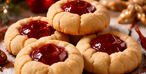 Petits gâteaux garnis de confiture de fruits rouges