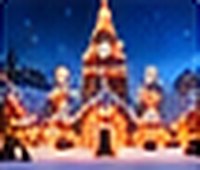 Le village du Père Noël illuminé