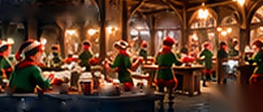 Les lutins dans l'atelier des cadeaux