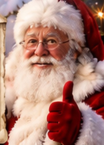 Le Père Noël lève le pouce