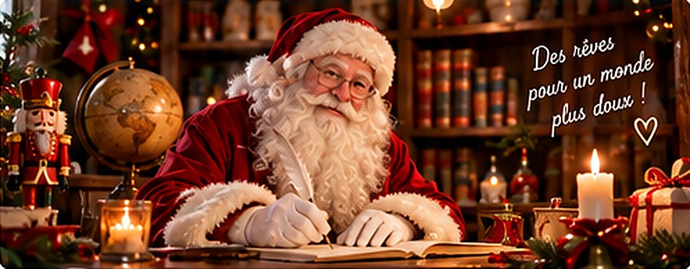 Le Père Noël écrit à son bureau : Des rêves pour un monde plus doux !